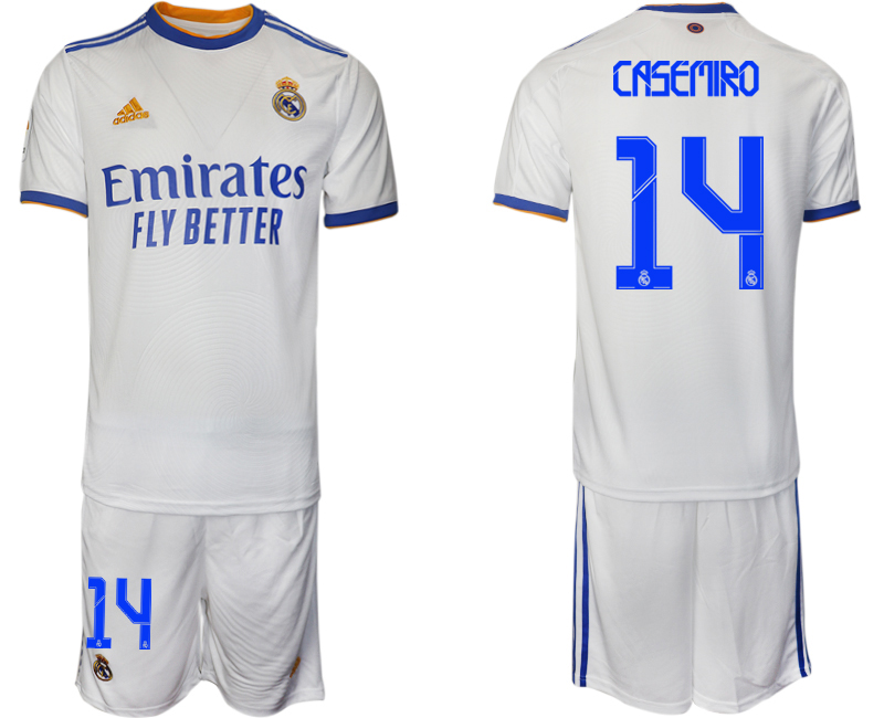 Cheap Men 2021-2022 Club Real Madrid home white 14 Soccer Jerseys